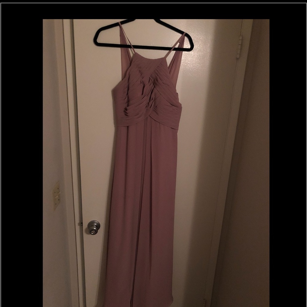 Azazie Ginger dusty rose brides maid dress